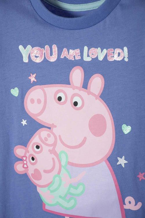 PEPPA PIG MULTICOLOR SHORT SLEEVE PAJAMAS FOR GIRLS SIZES 2T TO 5T