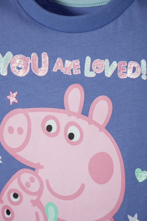 PEPPA PIG MULTICOLOR SHORT SLEEVE PAJAMAS FOR GIRLS SIZES 2T TO 5T