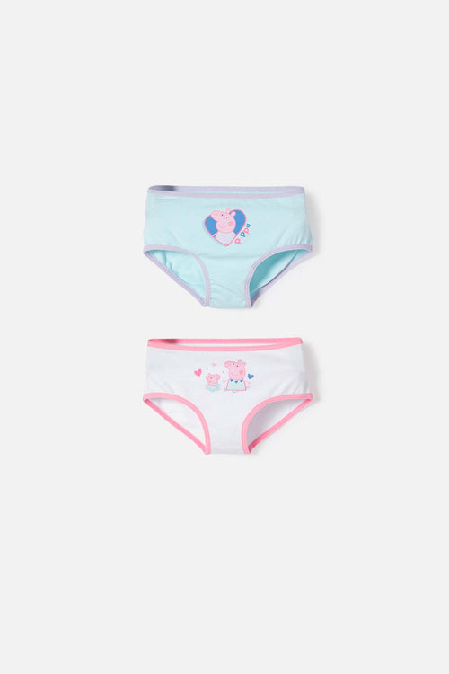 2-PACK PEPPA PIG PANTIES BLUE AND WHITE GIRL 2T TO 5T