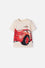 CAMISETA DE CARS MANGA CORTA ALMENDRA PARA NIÑO 2T A 6T