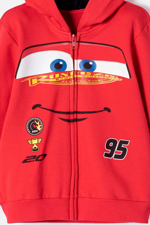 CARS RED HOODIE FOR BOYS 2T TO 6T