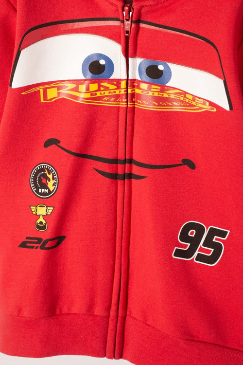 CARS RED HOODIE FOR BOYS 2T TO 6T