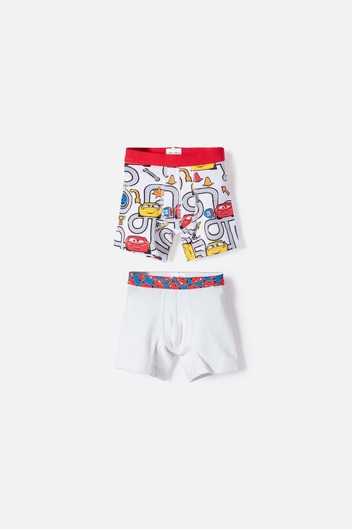 2-PACK MULTICOLOR CARS BOXERS FOR BOYS 2T TO 6T
