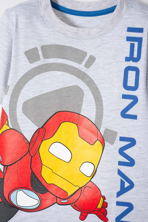 IRONMAN SHORT SLEEVE HEATHER GREY T-SHIRT FOR BOYS SIZES 2T TO 5T