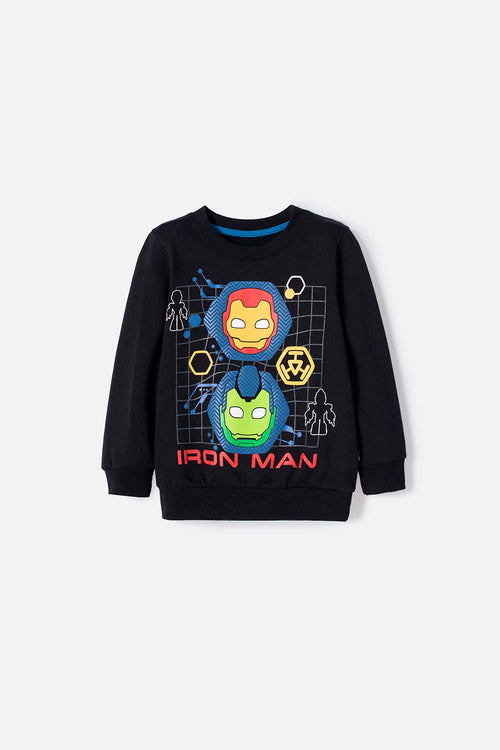 IRONMAN CLOSED BLACK HOODIE FOR BOYS 2T TO 5T