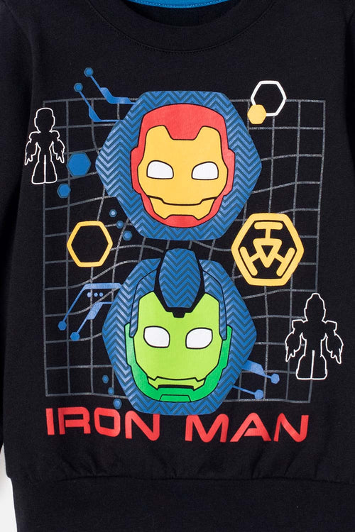 IRONMAN CLOSED BLACK HOODIE FOR BOYS 2T TO 5T