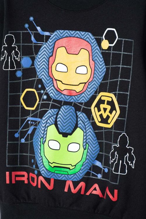 IRONMAN CLOSED BLACK HOODIE FOR BOYS 2T TO 5T