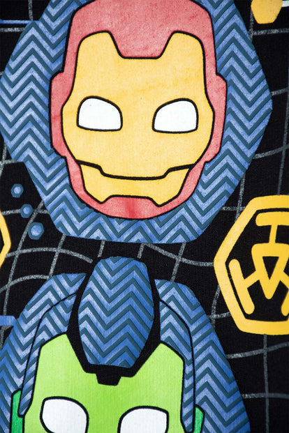 BUZO DE IRONMAN CERRADO NEGRO PARA NIÑO 2T A 5T