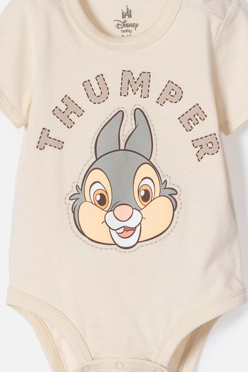 Bambi Bodysuit with Almond Snaps for Baby Girl