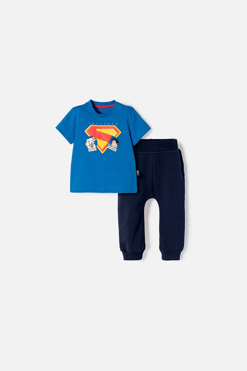 SUPERMAN OUTFIT WITH BLUE PANTS FOR BABY BOY