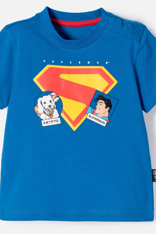 SUPERMAN OUTFIT WITH BLUE PANTS FOR BABY BOY