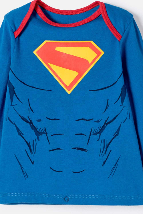 SUPERMAN PAJAMAS WITH LONG BLUE PANTS FOR BABY BOY