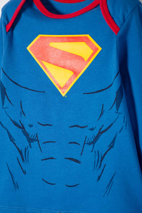 SUPERMAN PAJAMAS WITH LONG BLUE PANTS FOR BABY BOY