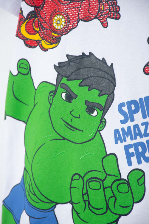 SPIDEY AND HIS AMAZING FRIENDS WHITE T-SHIRT FOR BOYS 2T TO 6T