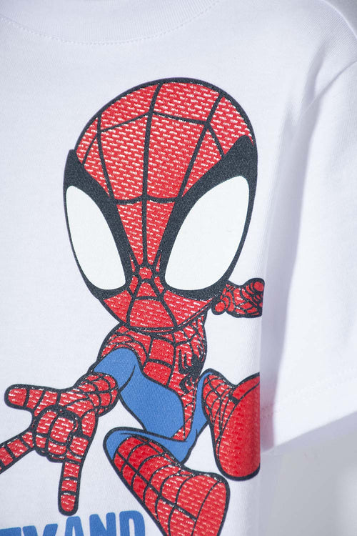SPIDEY AND HIS AMAZING FRIENDS WHITE T-SHIRT FOR BOYS 2T TO 6T