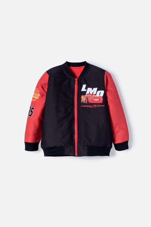 CARS JACKET WITH BLACK AND RED ZIPPER FOR BOYS 2T TO 6T