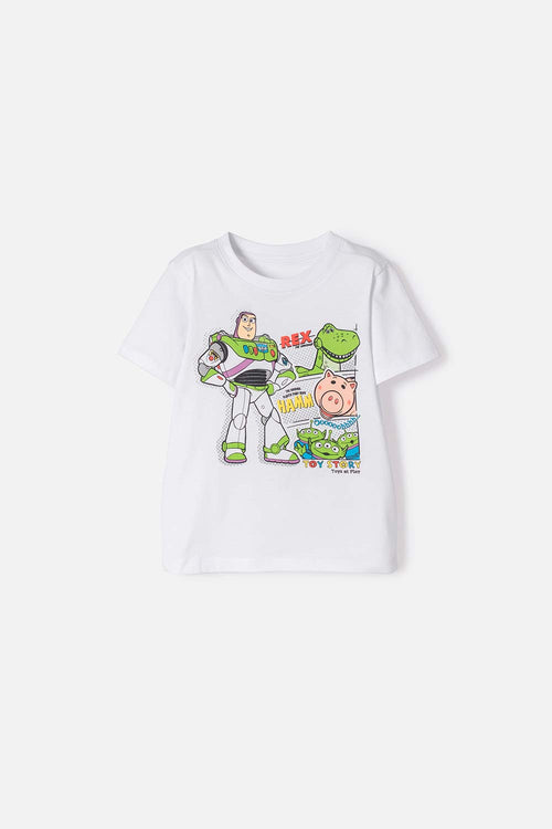 TOY STORY SHORT SLEEVE T-SHIRT WHITE FOR BOYS 2T TO 5T