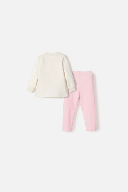CONJUNTO DE LA GATA MARIE CON PANTALÓN LARGO PARA BEBÉ NIÑA