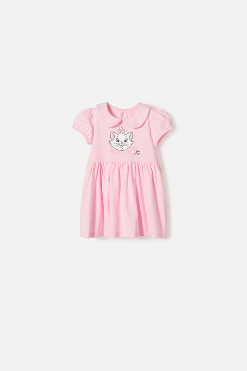 MARIE THE CAT DRESS WITH PINK ONESIE FOR BABY GIRL