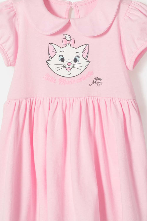MARIE THE CAT DRESS WITH PINK ONESIE FOR BABY GIRL