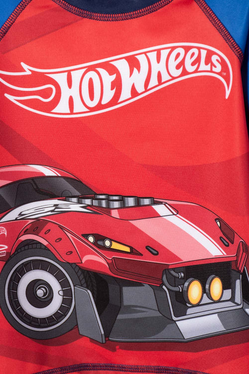 HOT WHEELS BLUE AND RED BATHING SUIT FOR BOY 2T TO 6T
