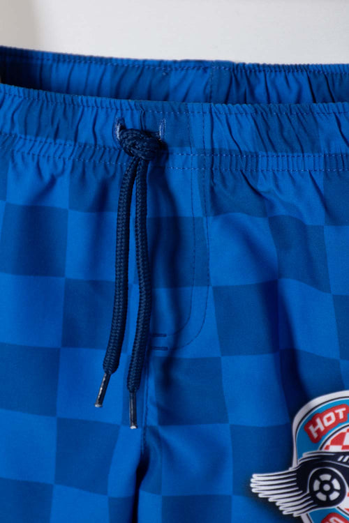 HOT WHEELS BLUE AND RED BATHING SUIT FOR BOY 2T TO 6T