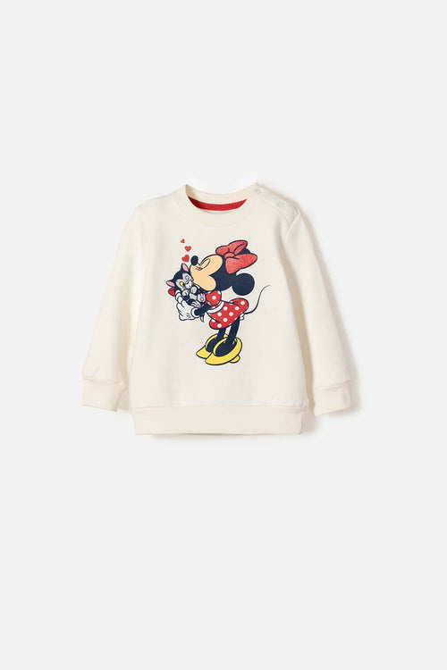 MINNIE MOUSE CLOSED IVORY SWEATER FOR BABY GIRL