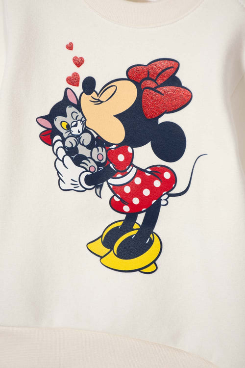 MINNIE MOUSE CLOSED IVORY SWEATER FOR BABY GIRL