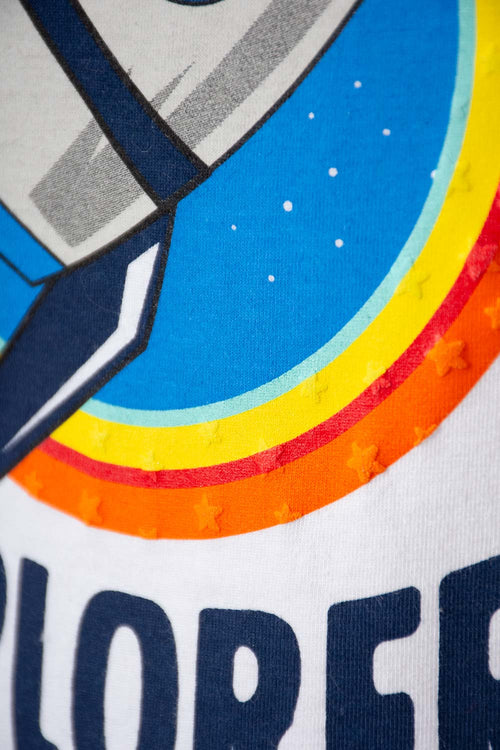 NASA SHORT SLEEVE T-SHIRT WHITE AND RED FOR KIDS 2T TO 5T