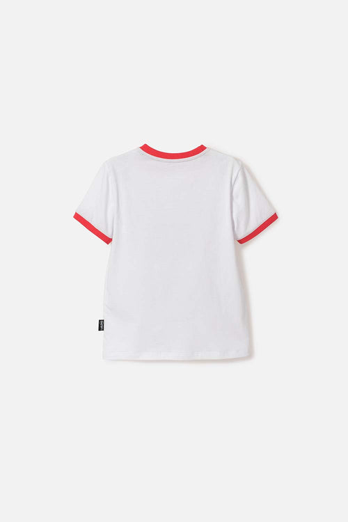 NASA SHORT SLEEVE T-SHIRT WHITE AND RED FOR KIDS 2T TO 5T