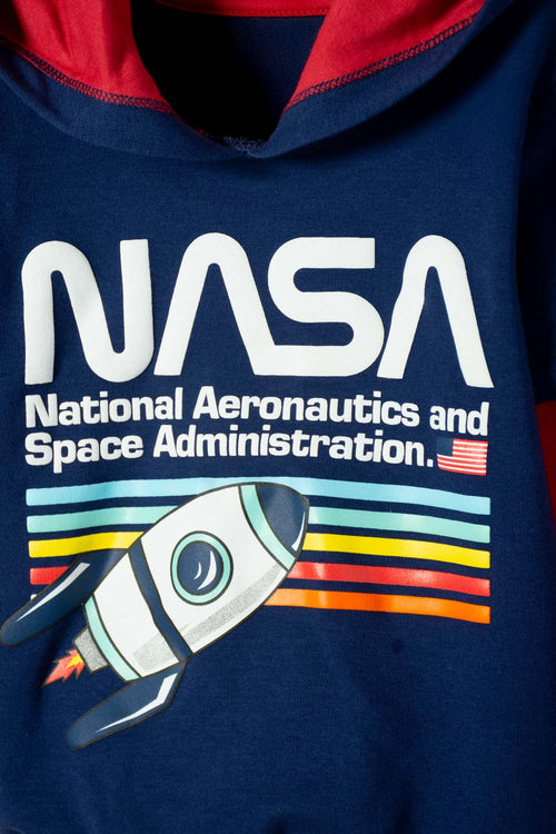 NASA HOODIE BLUE AND RED FOR BOYS 2T TO 5T