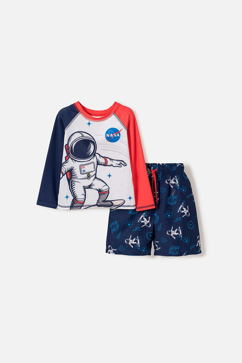 NASA MULTICOLOR BATHING SET FOR BOYS 2T TO 5T
