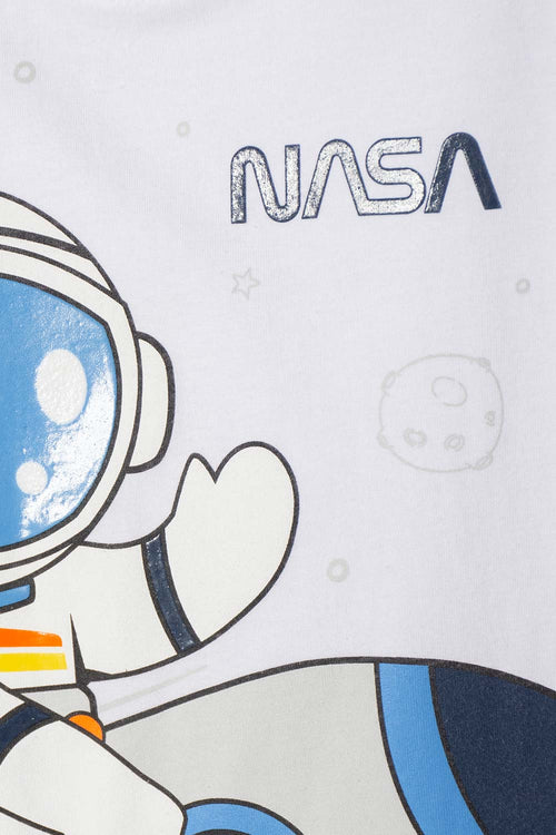NASA WHITE AND BLUE LONG PANTS SET FOR BOY 2T TO 5T