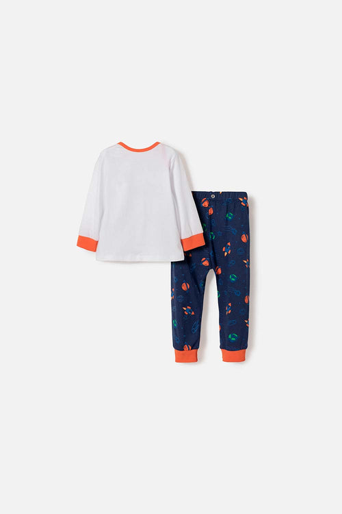 NASA PAJAMAS WITH MULTICOLORED LONG PANTS FOR BABY BOY