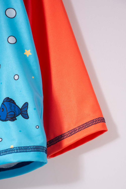 BLUE AND ORANGE NASA BATHROOM SET FOR BABY BOY