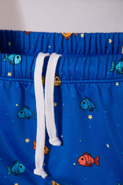 CONJUNTO DE BAÑO DE LA NASA AZUL Y NARANJA PARTA BEBÉ NIÑO