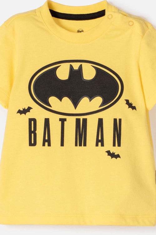 BATMAN LONG PANTS SET YELLOW AND BLACK FOR BABY BOY