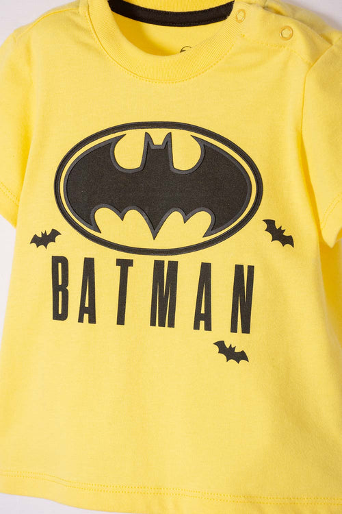 BATMAN LONG PANTS SET YELLOW AND BLACK FOR BABY BOY