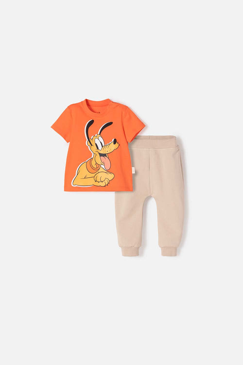 PLUTO LONG PANTS ORANGE SET FOR BABY BOY