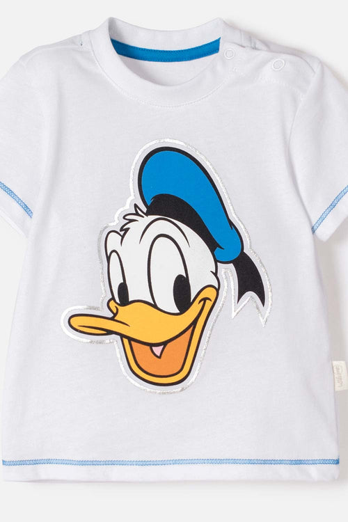 DONALD DUCK SET WITH WHITE AND BLUE LONG PANTS FOR BABY BOYS