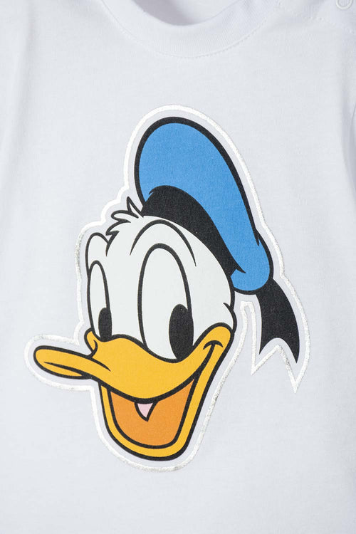 DONALD DUCK SET WITH WHITE AND BLUE LONG PANTS FOR BABY BOYS