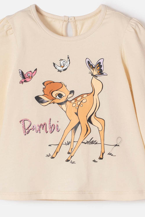 BAMBI ALMOND LONG TROUSERS SET FOR BABY GIRL