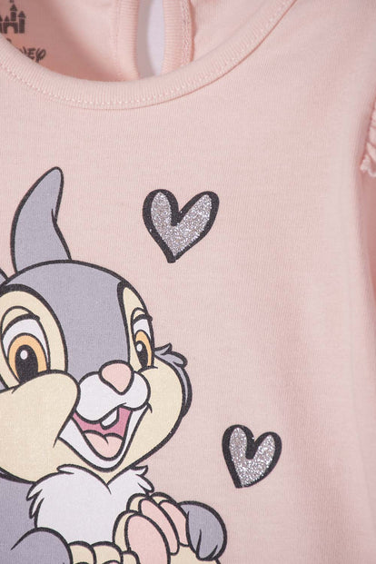CONJUNTO DE TAMBOR PANTALÓN LARGO ROSA PARA BEBÉ NIÑA