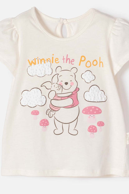 CONJUNTO DE WINNIE THE POOH MARFIL PARA NIÑA