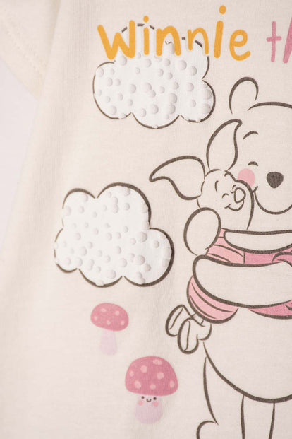 CONJUNTO DE WINNIE THE POOH MARFIL PARA NIÑA