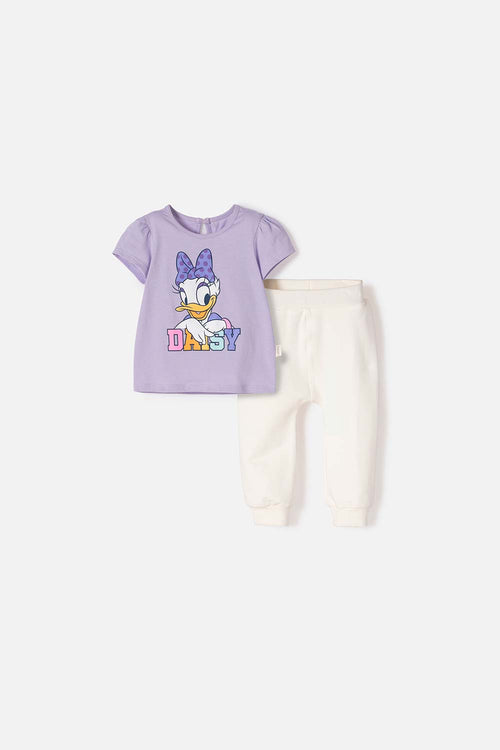 DAISY LAVENDER LONG PANTS SET FOR BABY GIRL