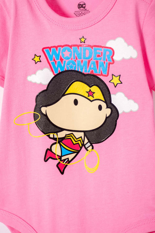 PINK WONDER WOMAN BODYSUIT FOR GIRLS