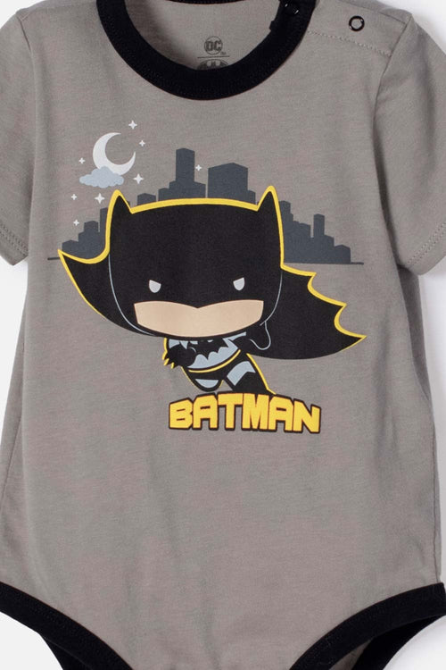 GRAY BATMAN SNAP-CLOSURE BODYSUIT FOR BABY BOY