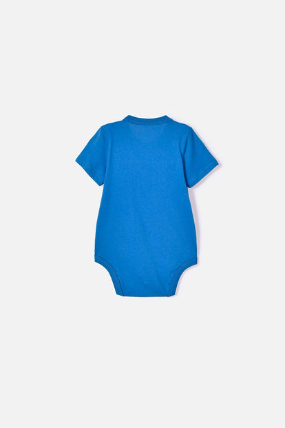 BODY DE MICKEY MOUSE MANGA CORTA AZUL PARA BEBÉ NIÑO