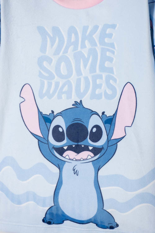 GIRL'S MULTICOLOR STITCH LONG PAJAMA SET SIZES 2T TO 5T